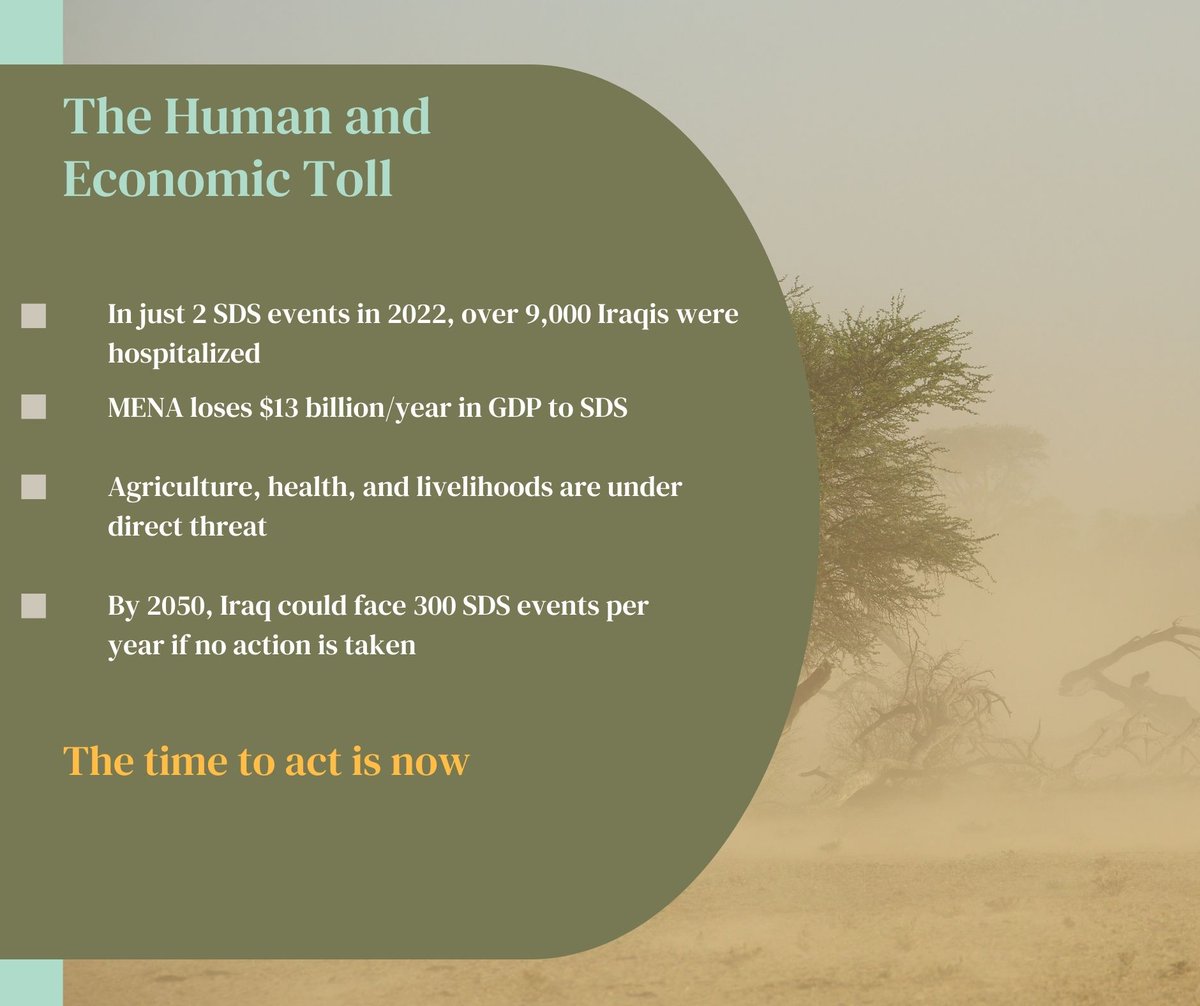 🌪️ Ahead of the International Day of Combating Sand and Dust Storms tomorrow, learn how these storms are intensifying, severely affecting countries like Iraq, and how they threaten health, food systems, and infrastructure. Here’s why action matters. 👇

#Wiqaya #SandandDustStorms