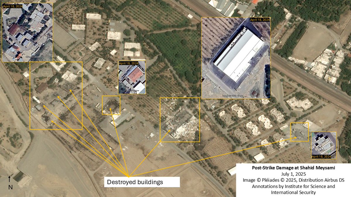 TheGoodISIS's tweet image. NEW REPORT: Post-Attack Assessment of Shahid Meysami Research Center
The Shahid Meysami (or Meisami) research center is located west of Tehran, near Karaj, at coordinates 35.764667, 51.03245 and is part of Iran’s nuclear weaponization complex, according to the Israel Defense…