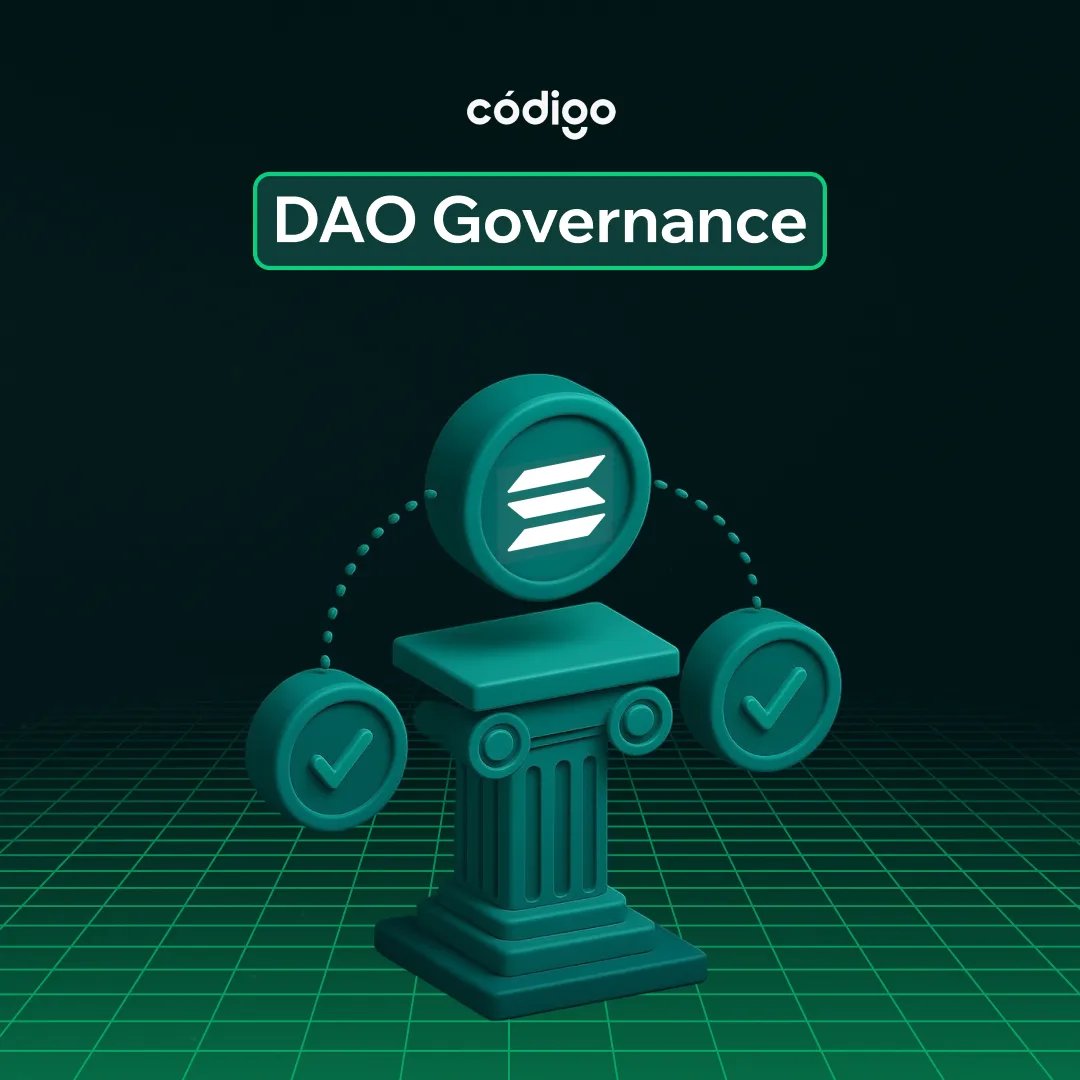 CodigoPlatform's tweet photo. New Template 📝 DAO Governance

Build a fully on-chain DAO in minutes👇

- Stake tokens for voting power
- Create &amp; vote on proposals
- Execute changes via on-chain governance
- Flexible quorum, threshold &amp; proposal lifetimes

Ship your DAO like the pros https://t.co/cSkaRFM4nV