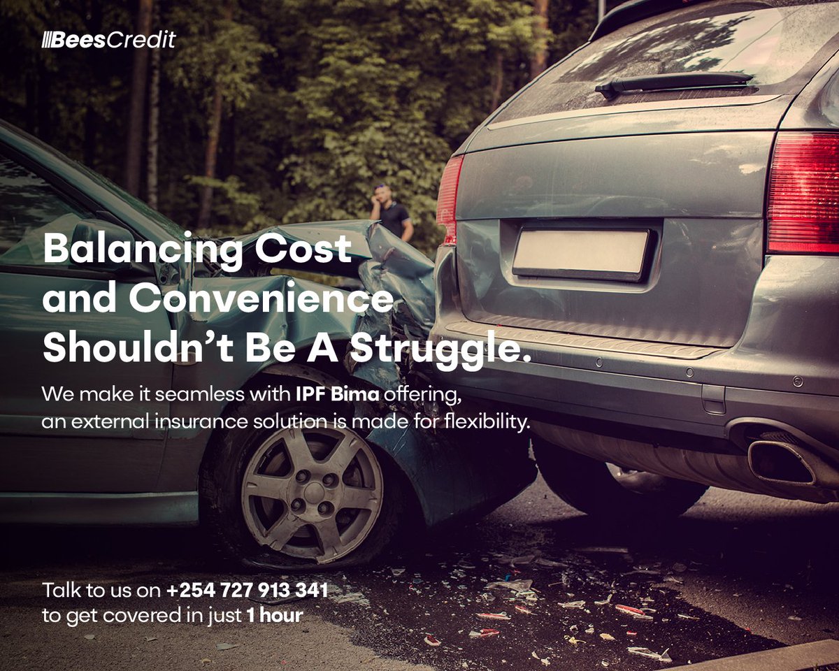 beescredit's tweet image. Our insurance coverage keeps you safe-guarded from any unexpected events and allows you to stay focused on what matters most. 
🚗Get your coverage today: 0727 913 341
#insurancekenya #insuranceke #thirdpartyinsurancekenya #comprehensivecoverage #ipfinsuranceke #carinsurancekenya