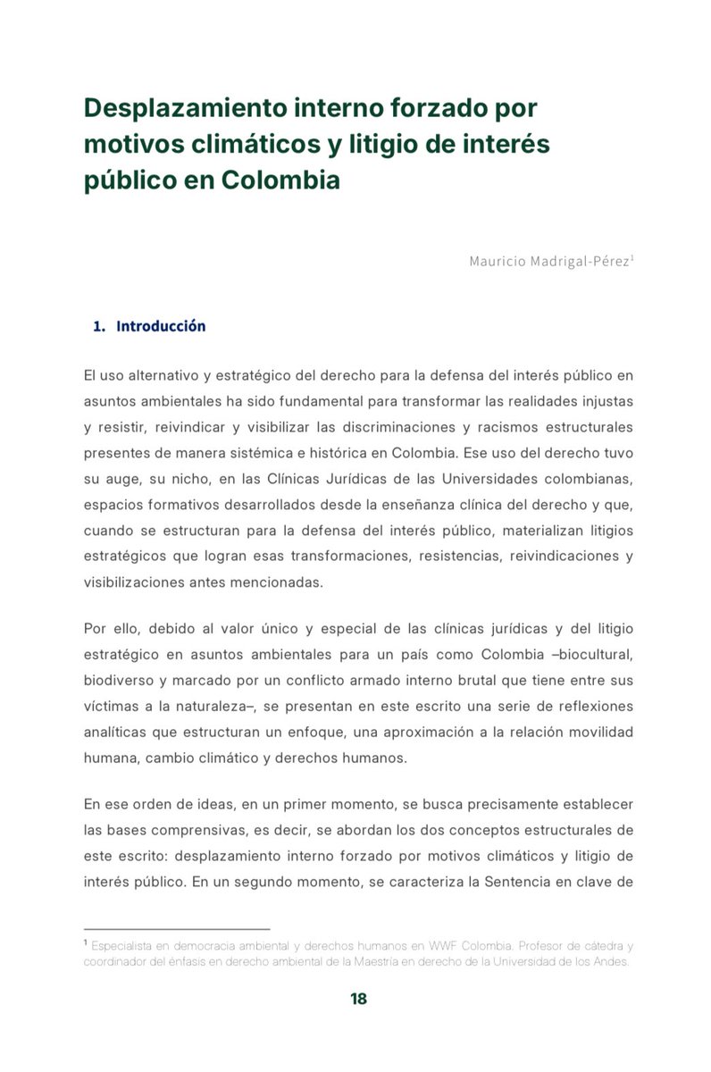 Les comparto esta maravilla de publicación 🥰

Se aborda el nexo: movilidad humana forzada por motivos climáticos, DDHH y litigio 🍀

Un honor compartir con las profes Susana y Beatriz, y mil gracias a también a Beatrice y Clara por la invitación 🌱

observatorinawi.cat/wp-content/upl…