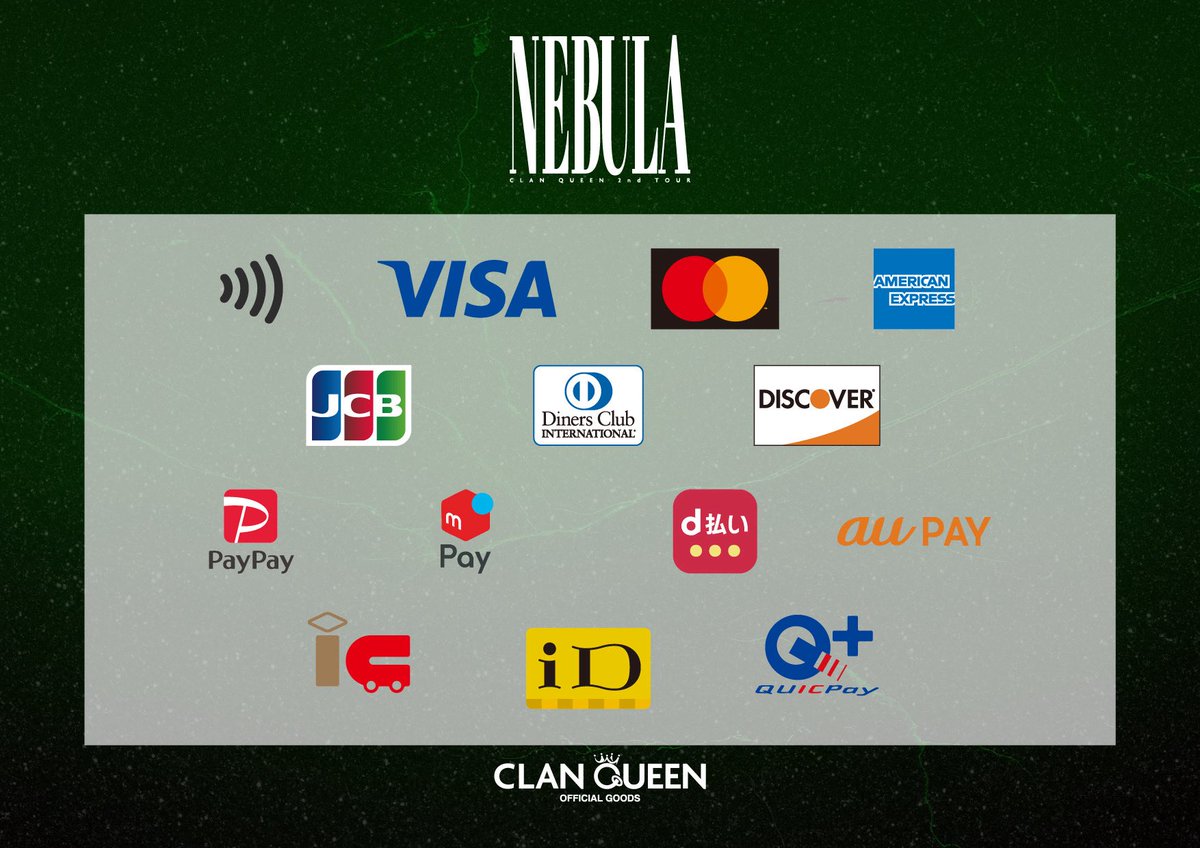 【物販販売情報】

------------------------------------

CLAN QUEEN
2nd ONEMAN TOUR 
"NEBULA"

------------------------------------

2025.07.12(土) 東京 Zepp Shinjuku
 
◼︎先行物販
14:00〜15:45

※チケットをお持ちでない方も先行物販は購入可能です。