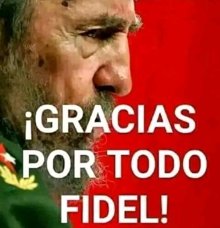 🇨🇺♥️Gracias Fidel, por tu amor a #Cuba. Gracias por tus enseñanzas, por tu entrega sin reparos, sin egoísmos y, sobre todo, sin esperar jamás homenaje alguno por lo que siempre consideraste tu deber. #FidelPorSiempre, #CubaEstáFirme y que nadie lo dude soy un soldado de la Patria
