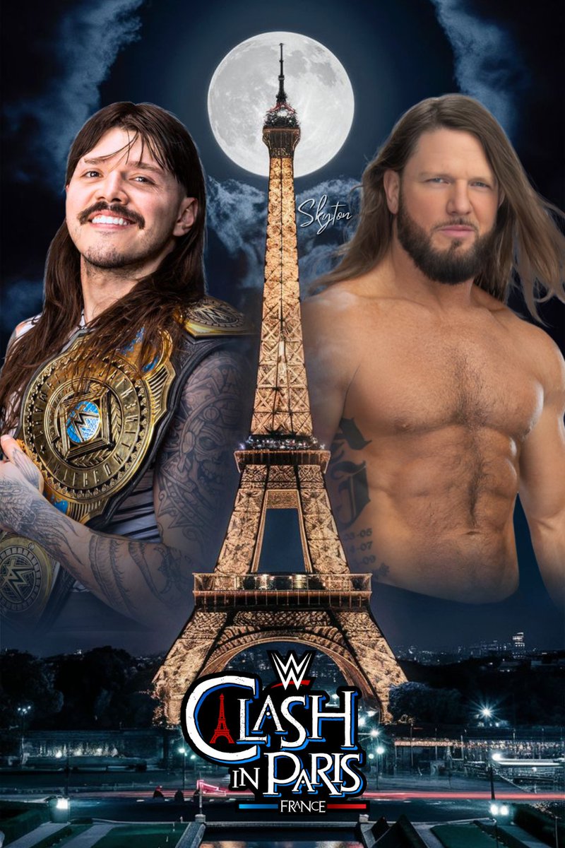🇫🇷 DAILY POSTER – DAY 52
 AJ STYLES vs DOMINIK MYSTERIO
 Clash in Paris (Unofficial Dream Match)
What happens when experience meets arrogance?
When a living legend crosses paths with a rising rebel?

Paris may never be the same.
#WWERaw #ClashInParis <a href="/DomMysterio35/">Dominik</a> <a href="/AJStylesOrg/">AJ Styles</a>