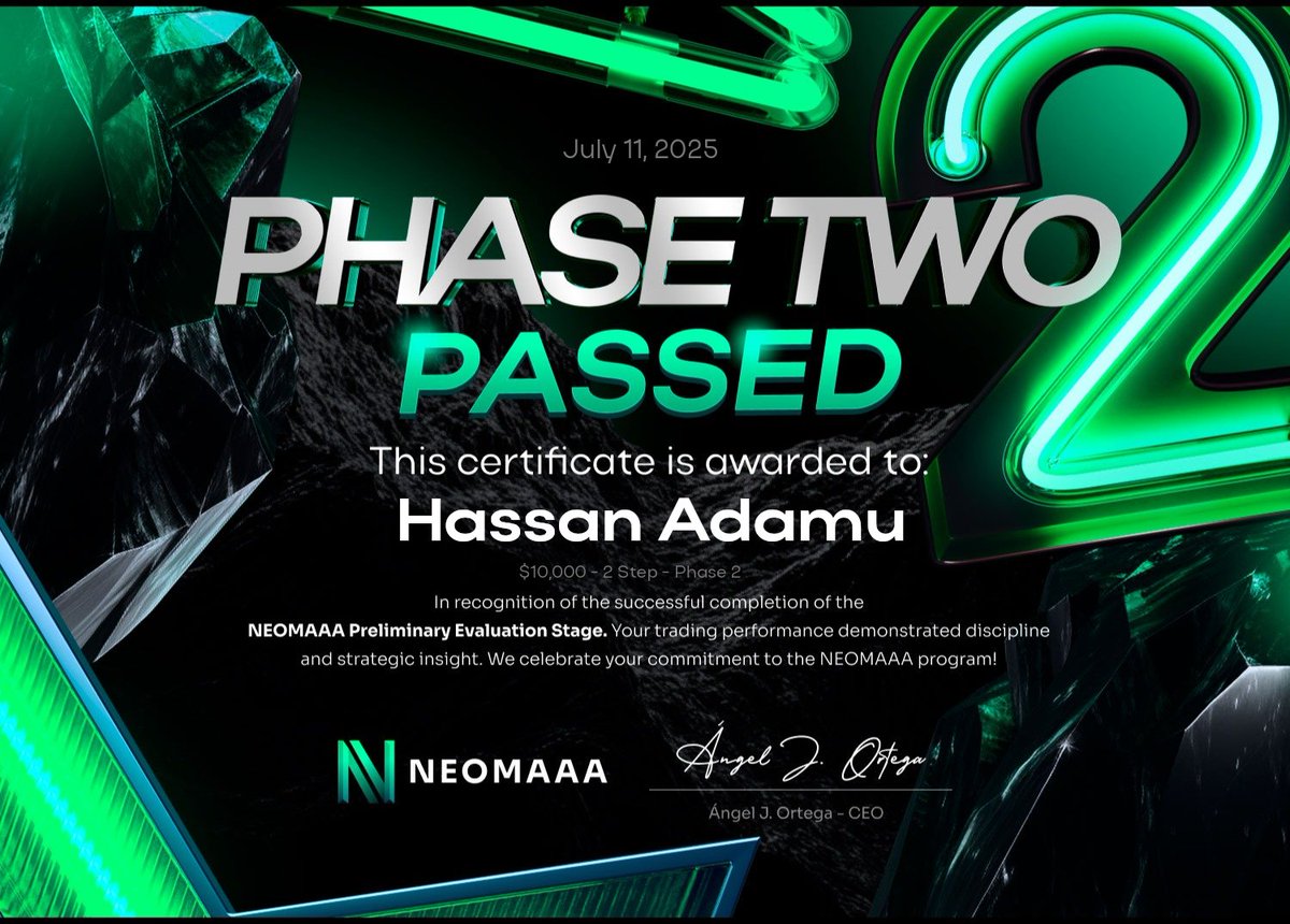 "Congrats to me on crushing Phase 1 &amp; 2 in under 30 days! My discipline &amp; consistency are inspiring. Keep pushing forward!" 😊👏 Yeah, I did it!

Can't wait to see my funded account login  I love this firm

<a href="/FranCaceres/">Fran</a> thanks for the opportunity
