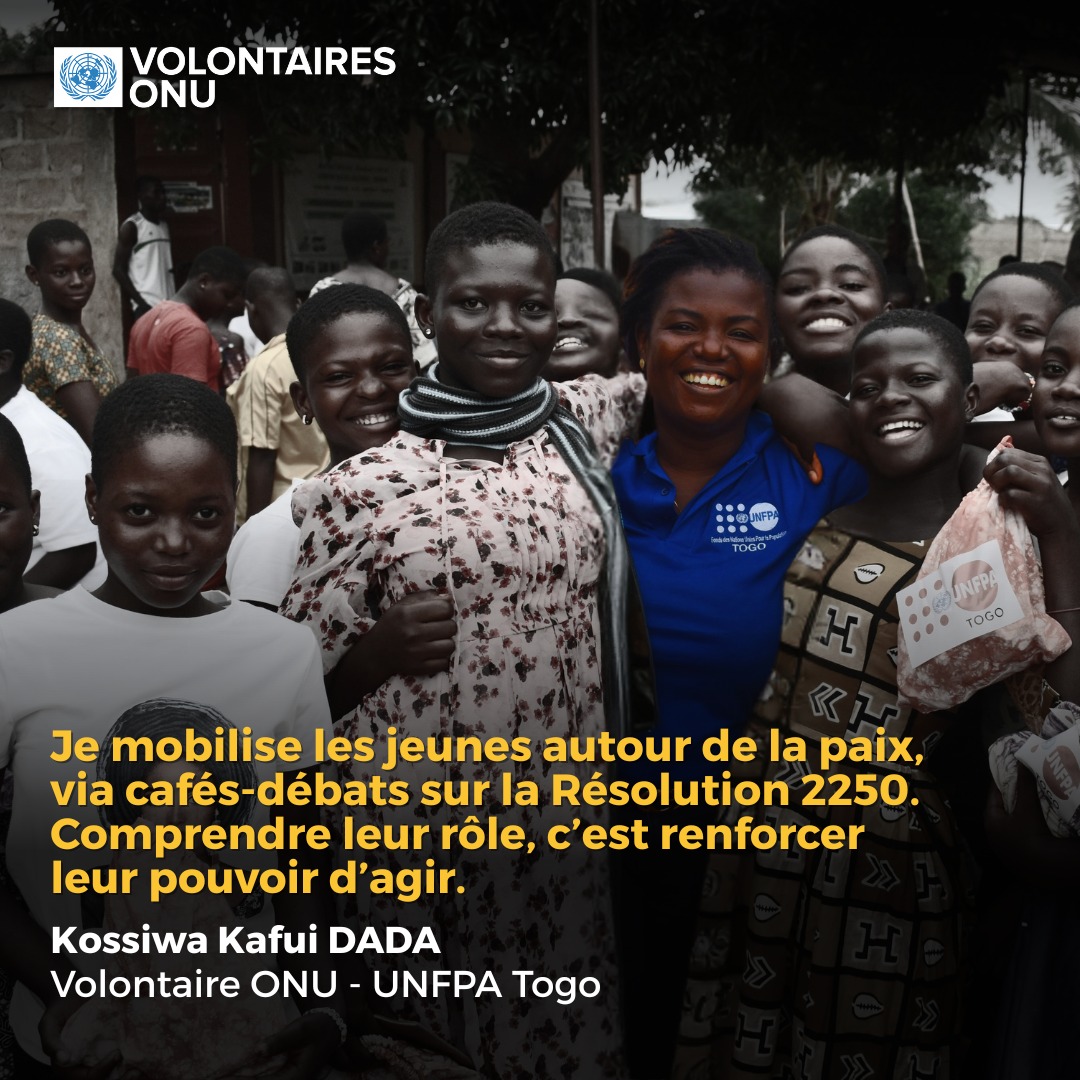 UNV W&C Africa (@unv_rowca) on Twitter photo Et si on parlait d’impact concret ?
🇹🇬 Pour Kossiwa, #VolontaireONU avec <a href="/UNFPA_TOGO/">UNFPA Togo</a>, c’est :
🎓 175 enseignants outillés
🙋🏽‍♀️ 80 filles sensibilisées
👧🏾 10 clubs renforcés
Un vrai moteur pour la santé et les droits des jeunes !
#PopulationDay Et si on parlait d’impact concret ?
🇹🇬 Pour Kossiwa, #VolontaireONU avec <a href="/UNFPA_TOGO/">UNFPA Togo</a>, c’est :
🎓 175 enseignants outillés
🙋🏽‍♀️ 80 filles sensibilisées
👧🏾 10 clubs renforcés
Un vrai moteur pour la santé et les droits des jeunes !
#PopulationDay