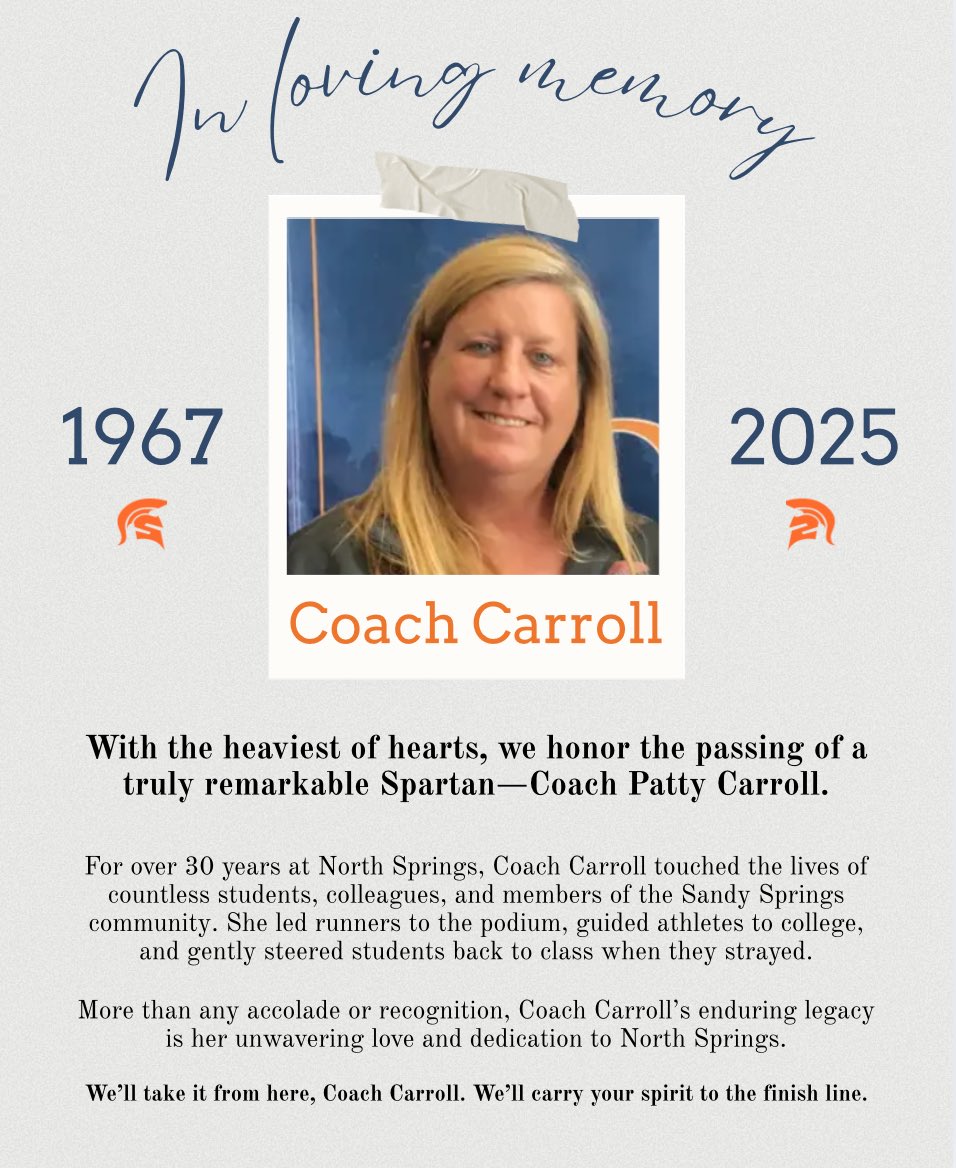North Springs High School Official Account (@northspringshs) on Twitter photo We will miss your presence and spirit Coach Carroll!
#AlwaysASpartan #SpartanStrong <a href="/FCS_NSHS_Princ/">Scott Hanson</a> We will miss your presence and spirit Coach Carroll!
#AlwaysASpartan #SpartanStrong <a href="/FCS_NSHS_Princ/">Scott Hanson</a>