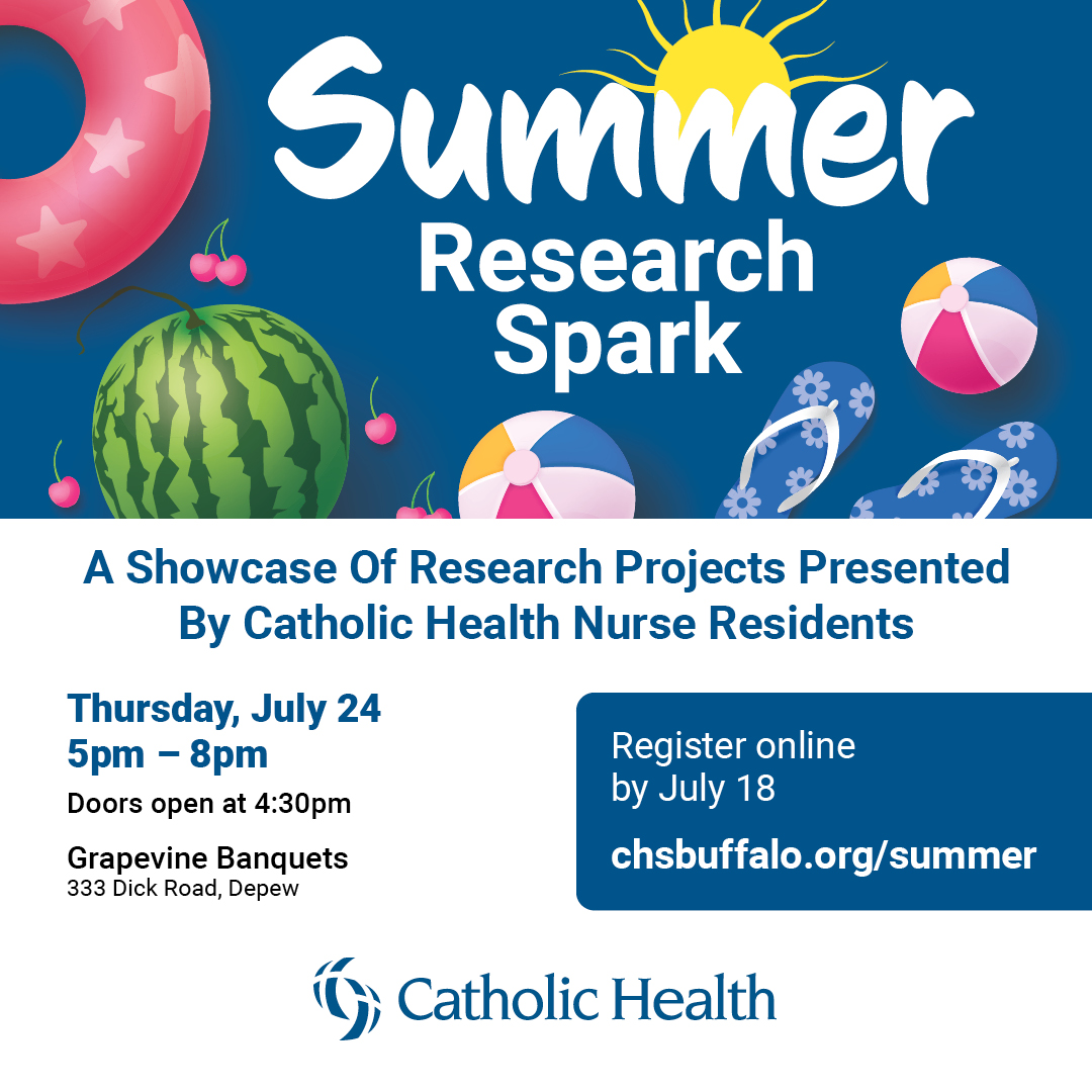 ☀️🦩 We are excited to celebrate and gain insights from our latest nurse residency class! Join us for our summer showcase, where nurse residents at Catholic Health will present their innovative research projects. 

💡 This event offers a unique opportunity to explore career