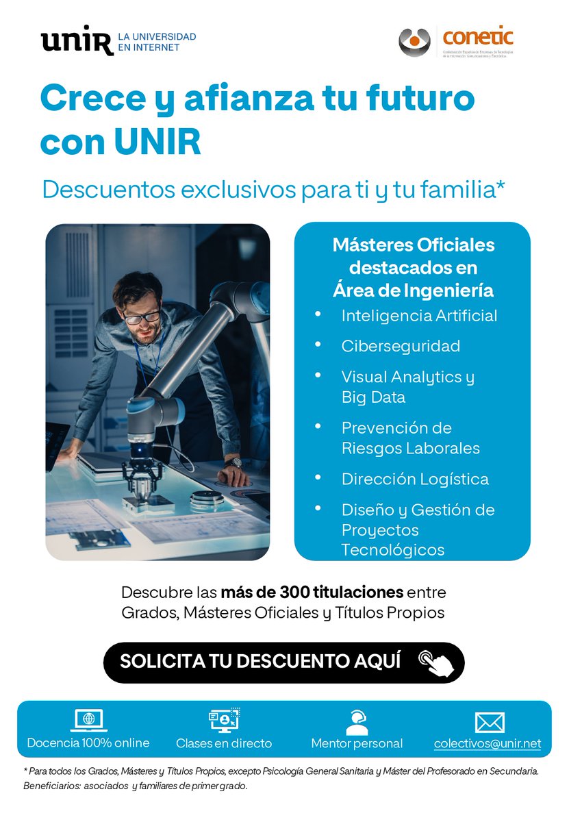 conetic's tweet image. Renovamos las becas con @UNIRuniversidad para el próximo otoño