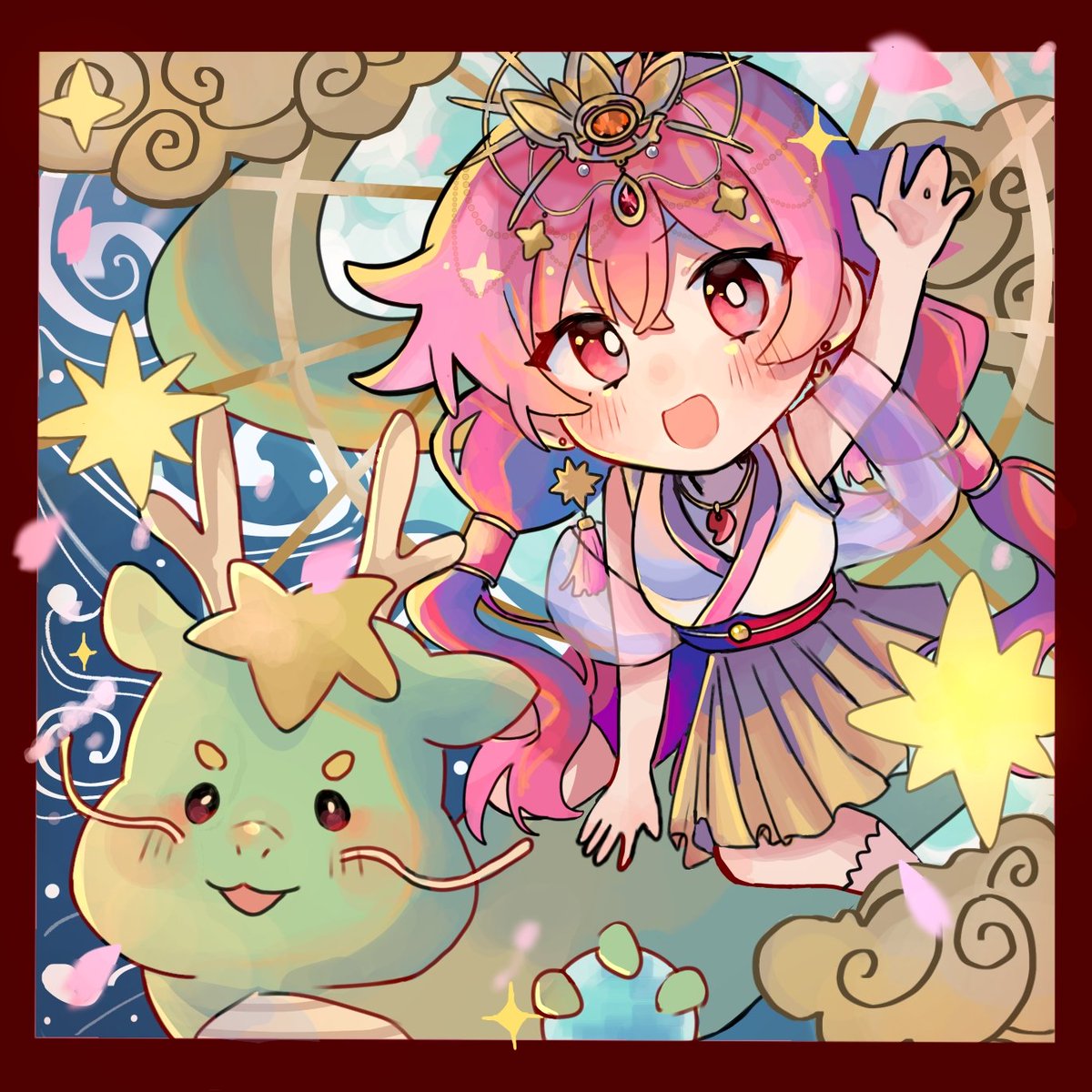 ちぇりおん☆さま専用（原画）白雪の魔法【水彩画】ほか　2点おまとめ 55f1a63c-f105-4ce6-8ba9-