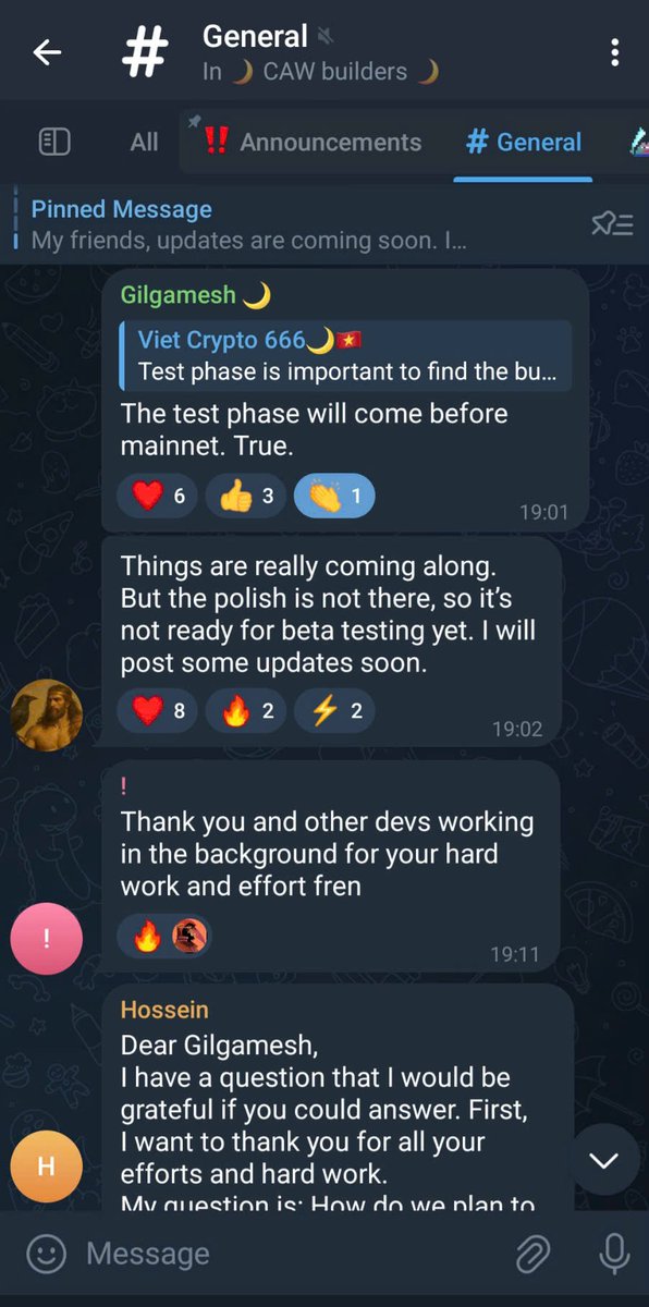 The dev answer my question.
The beta test version will come soon. 
After that is mainnet, this summer. #CAW