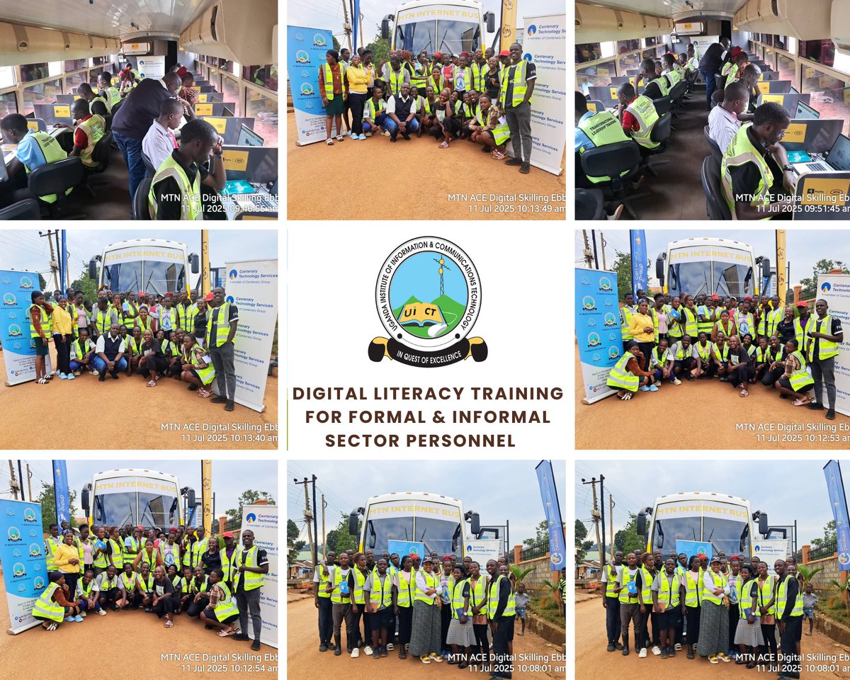 Uganda Institute of Information & Comm. - UICT (@uictug) on Twitter photo UICT, in partnership with <a href="/MoICT_Ug/">Ministry of ICT&NG</a>, <a href="/innovationhubug/">National ICT Innovation Hub</a>, <a href="/mtnug/">MTN Uganda</a>, & <a href="/CenteTech/">Centenary Technology Services</a>, is empowering students, teachers, business persons & market vendors in Entebbe! This initiative aims to equip personnel in both formal and informal sectors with essential digital skills for improved UICT, in partnership with <a href="/MoICT_Ug/">Ministry of ICT&NG</a>, <a href="/innovationhubug/">National ICT Innovation Hub</a>, <a href="/mtnug/">MTN Uganda</a>, & <a href="/CenteTech/">Centenary Technology Services</a>, is empowering students, teachers, business persons & market vendors in Entebbe! This initiative aims to equip personnel in both formal and informal sectors with essential digital skills for improved