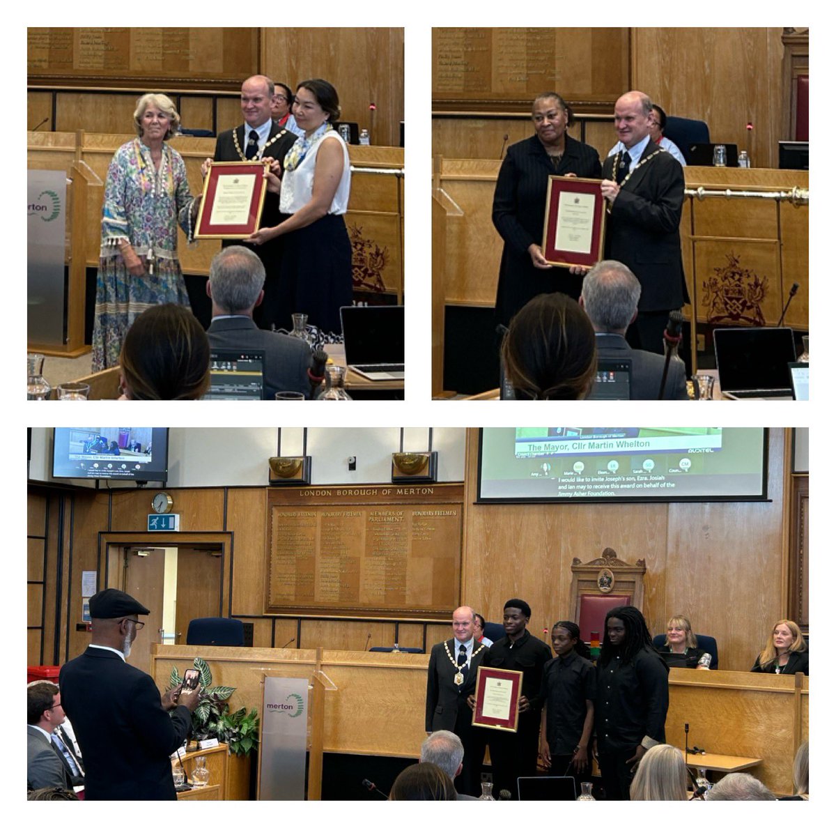 Wonderful to celebrate <a href="/Merton_Council/">Merton Council</a> heroes on Wednesday. 
The Mayor recognised the incredible contributions of
🏅 Medical Lifelines Ukraine
🏅 The Jimmy Asher Foundation
🏅 The Manager of Pollards Hill Youth Centre
Thank you for all you do for our community <a href="/MertonTories/">Merton Conservatives</a>