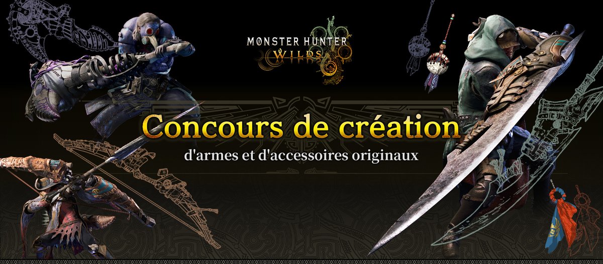 MH_Officiel_FR's tweet image. Il est temps de voter pour vos designs d'armes et d'accessoires préférés créés par les fans dans le cadre de notre concours de création #MHWilds !
Votez avec votre Capcom ID et faites peser la balance pour déterminer les designs qui feront leur entrée dans les Terres interdites…