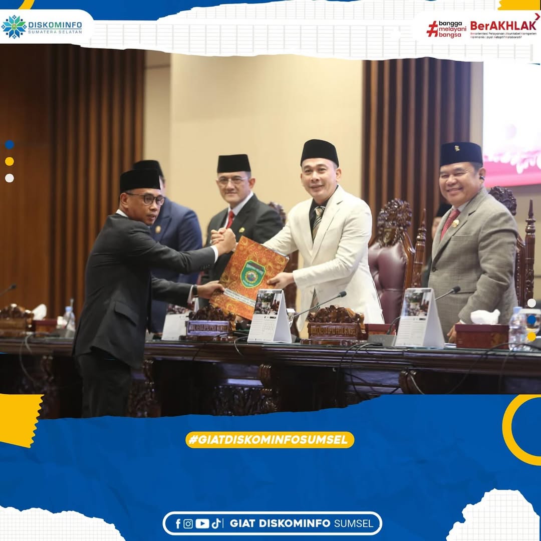 sumsel_maju's tweet photo. Kadis Kominfo Prov.Sumsel, Rika Efianti, S.E.,M.M. menghadiri Rapat Paripurna XVII DPRD Prov.Sumsel dengan agenda Pandangan Umum Fraksi-Fraksi DPRD Prov.Sumsel atas Penjelasan Gubernur Sumsel terhadap 3 Raperda Prov.Sumsel (Ruang Rapat Paripurna DPRD, Jumat, 11/7/2025). https://t.co/gseApOGBTF