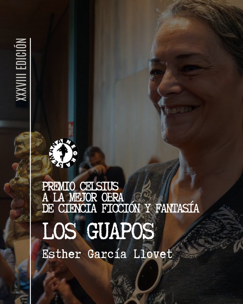 snegra's tweet photo. "Los guapos", de Esther García Llovet, ha ganado el Premio Celsius a la mejor obra de ciencia ficción, fantasía o terror.
#SemanaNegra2025 #PremioCelsius #EstherGarcíaLlovet #LosGuapos #Fantástico #Terror #Gijón https://t.co/bFyIu7Wb5t