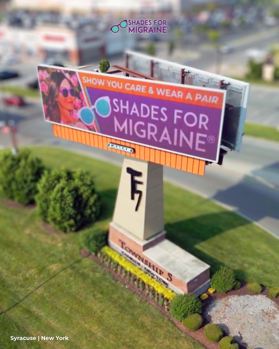 BIG cause, BIGGER visibility 💜
Shades For Migraine went coast to coast — with billboards across the US! 🕶️🔥 Here are a few of our fave photos reminding the world: migraine is real, and awareness matters.
📸 Spot one? Tag us + share it with #ShadesForMigraine!