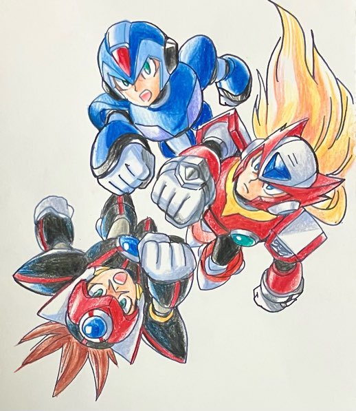 hijiriiyaa's tweet image. #落書き #fanart #アナログイラスト #色鉛筆イラスト #ガラスペン
トリプルパンチ🤛
(不具合があったのでupし直しました)🙇🏼