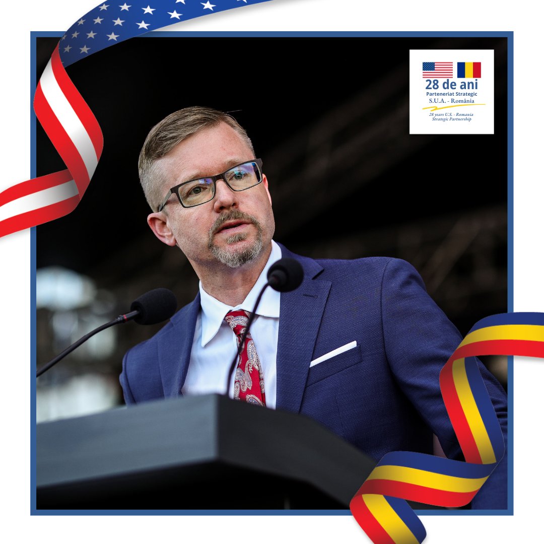 USAmbRO's tweet image. 28 years of the 🇺🇸-🇷🇴 #StrategicPartnership—what a remarkable journey! From democracy to defense, culture and education to commerce and trade, our bonds grow stronger each year. Proud to be part of this story and excited for what lies ahead! #StrongerTogether