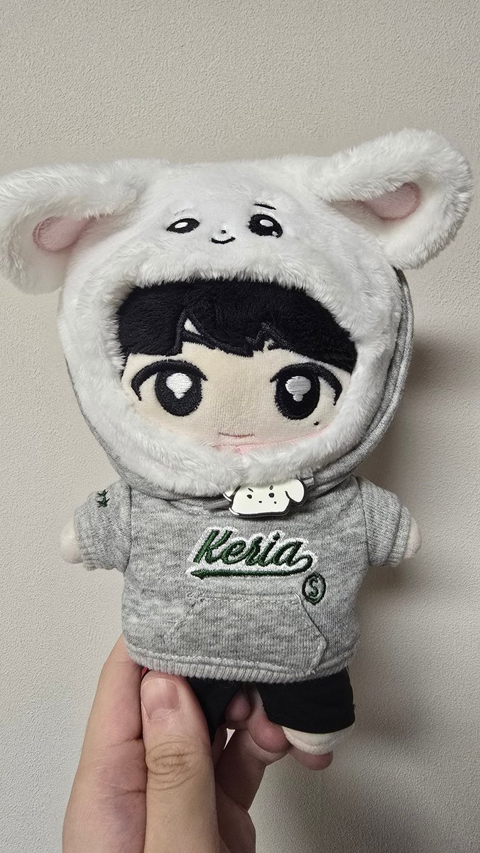플러시 인형키링 다 품절이라서
아쉬운대로 응원봉커버 사옴
모자처럼 씌우니까 나름 귀여운듯 
(응원봉 없음)
#T1 #케리아 #keria #애니멀프렌즈 #animalfriends #인형