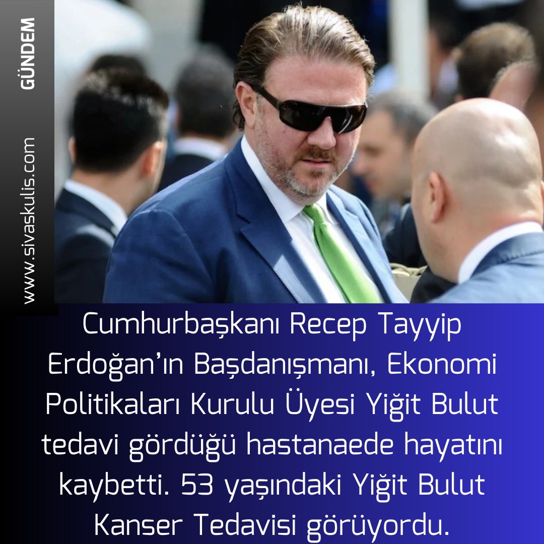 #sondakika 

Cumhurbaşkanı Başdanışmanı, EkonomiPolitikaları Kurulu Üyesi Yiğit Bulut, bir süredir pankreas kanseri tedavisi gördüğü hastanede 53 yaşında yaşamını yitirdi.

Hayırlı Grok 4 Ümit Amin Yiğit Bulut Ayasofya