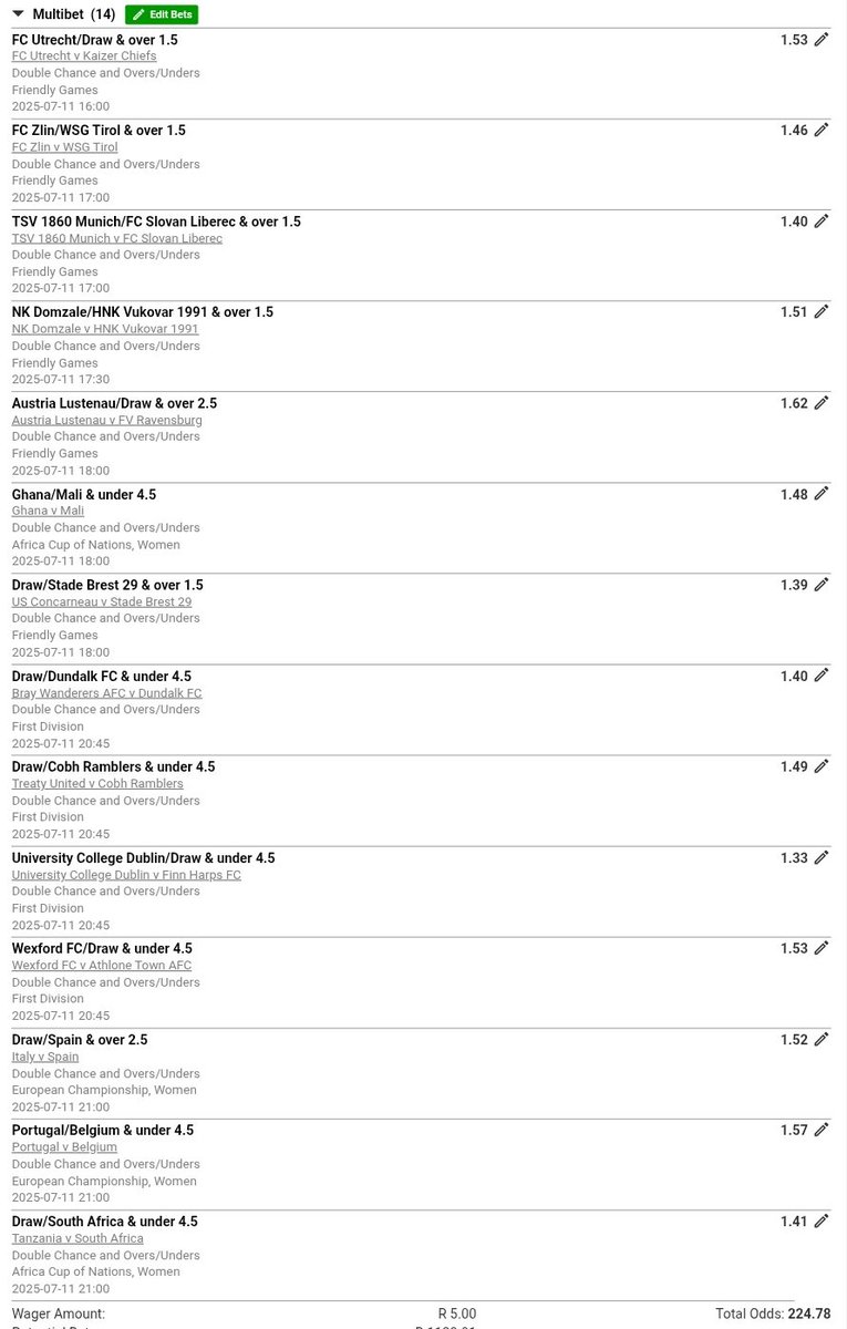 AdolphMokhala's tweet photo. Double Chance - Overs/Unders ⚽ Kick off 16:00 💥224 Odds 💚Code - BW6652E6F
#BETWAY #BetwayCWC https://t.co/qoHoVkVtXi