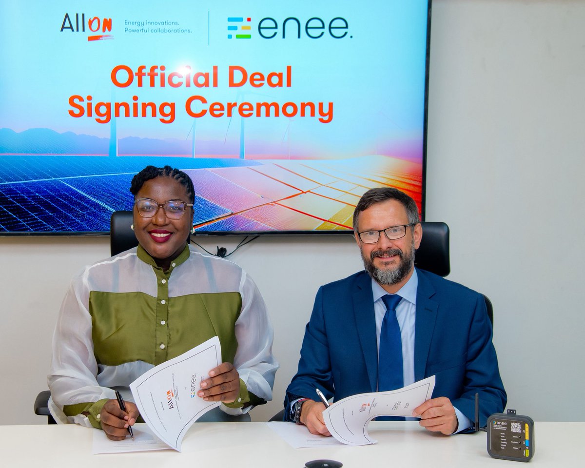 AllOnEnergy's tweet photo. We’ve invested $250K in @enee_io to scale their smart energy monitoring tech across Nigeria.
Boosting off-grid energy access & trust in renewables.
Full story https://t.co/PqSeb1It7i
#AllOn #EnergyInnovations #PowerfulCollaborations
#CleanEnergy https://t.co/dVLFpGqgHT