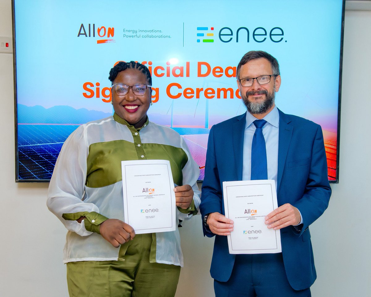 AllOnEnergy's tweet photo. We’ve invested $250K in @enee_io to scale their smart energy monitoring tech across Nigeria.
Boosting off-grid energy access & trust in renewables.
Full story https://t.co/PqSeb1It7i
#AllOn #EnergyInnovations #PowerfulCollaborations
#CleanEnergy https://t.co/dVLFpGqgHT