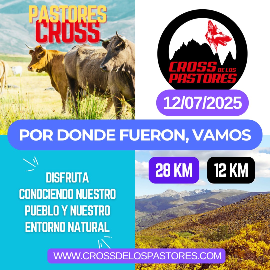 🚨 ¡LAST CALL! 🚨

¿Lo has dejado para el último momento?

- Dos carreras de 12 y 28 km.
- Ambientazo en estos pueblecitos de Gredos.
- Música en directo.
- Avituallamientos TOP.

Todavía te puedes inscribir en crossdelospastores.com