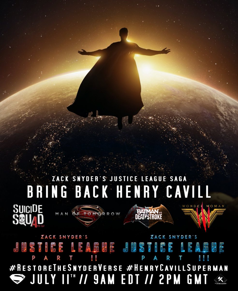 𝒮𝘢𝘮𝘮𝘪𝘦 🏳️⚧️ ★ (@snyderqueen_) on Twitter photo Here we go! Like, RT, post, trend. Tag <a href="/warnerbros/">Warner Bros.</a>
Bring back #HenryCavillSuperman & #RestoreTheSnyderVerse Here we go! Like, RT, post, trend. Tag <a href="/warnerbros/">Warner Bros.</a>
Bring back #HenryCavillSuperman & #RestoreTheSnyderVerse