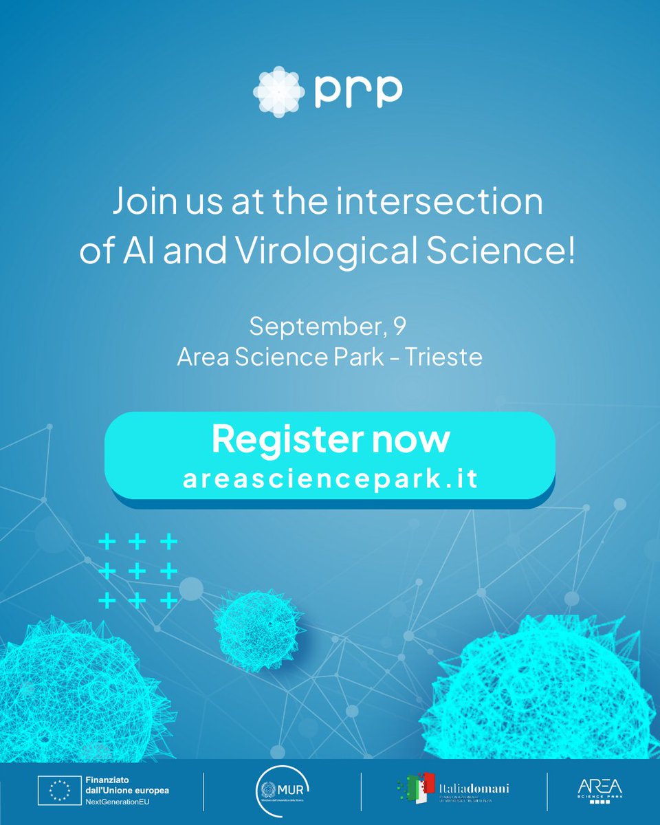 AreaSciencePark's tweet image. Meet the speakers of the international workshop &quot;AI in Virology&quot;👉Dr. Joe Grove from @CVRinfo will talk about advances in AI-driven prediction of viral protein structures

📅 Join us in Trieste on September 9!​ 🔗bit.ly/AIVirologyEn