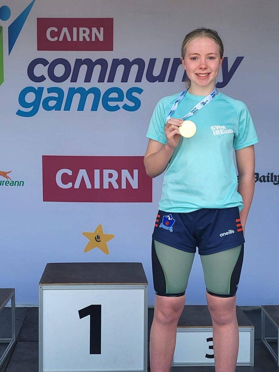 PresSecTralee's tweet image. Well done to Siobhán O Mahony, 4th year, who represented Kerry at the National Community Games in Kilkenny on 5th July. She won Gold in the under 16 breaststroke!