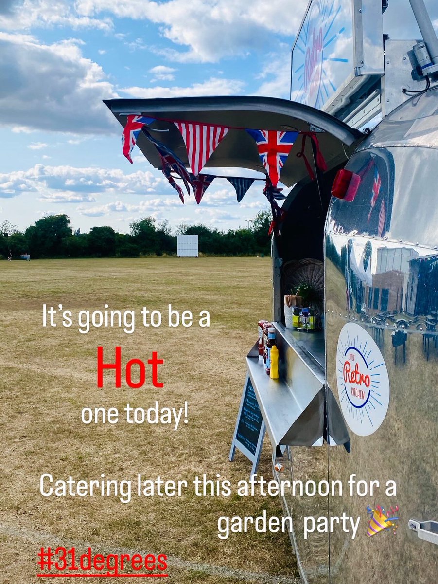 Going to be a hot one today! 🔥 

We are catering for a corporate garden party later this afternoon.

Enjoy the heatwave!

#heatwave #catering #worcestershirecatering #edgbaston #burger 
#hotdog  #vegetarian #icecream #WestMidlands #cateringservice #gardenparty #31degrees 🔥