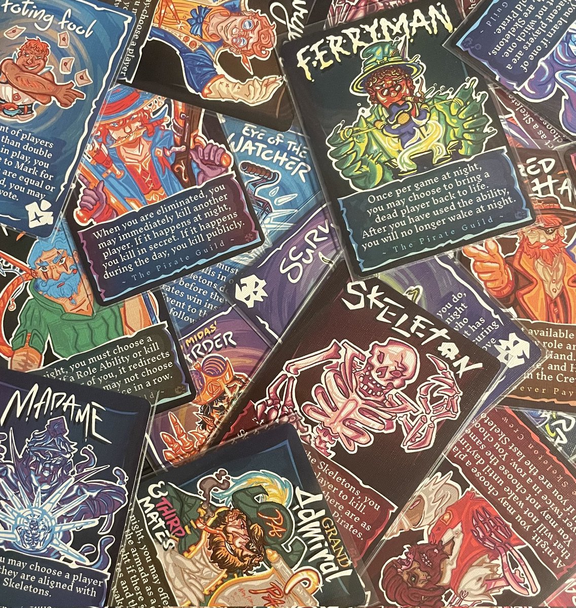 kanijame's tweet image. Found some piratical playing cards in the crate! Seems the crew must've suffered a #Mutiny and sank..
#SoTfest2025 #BeMorePirate