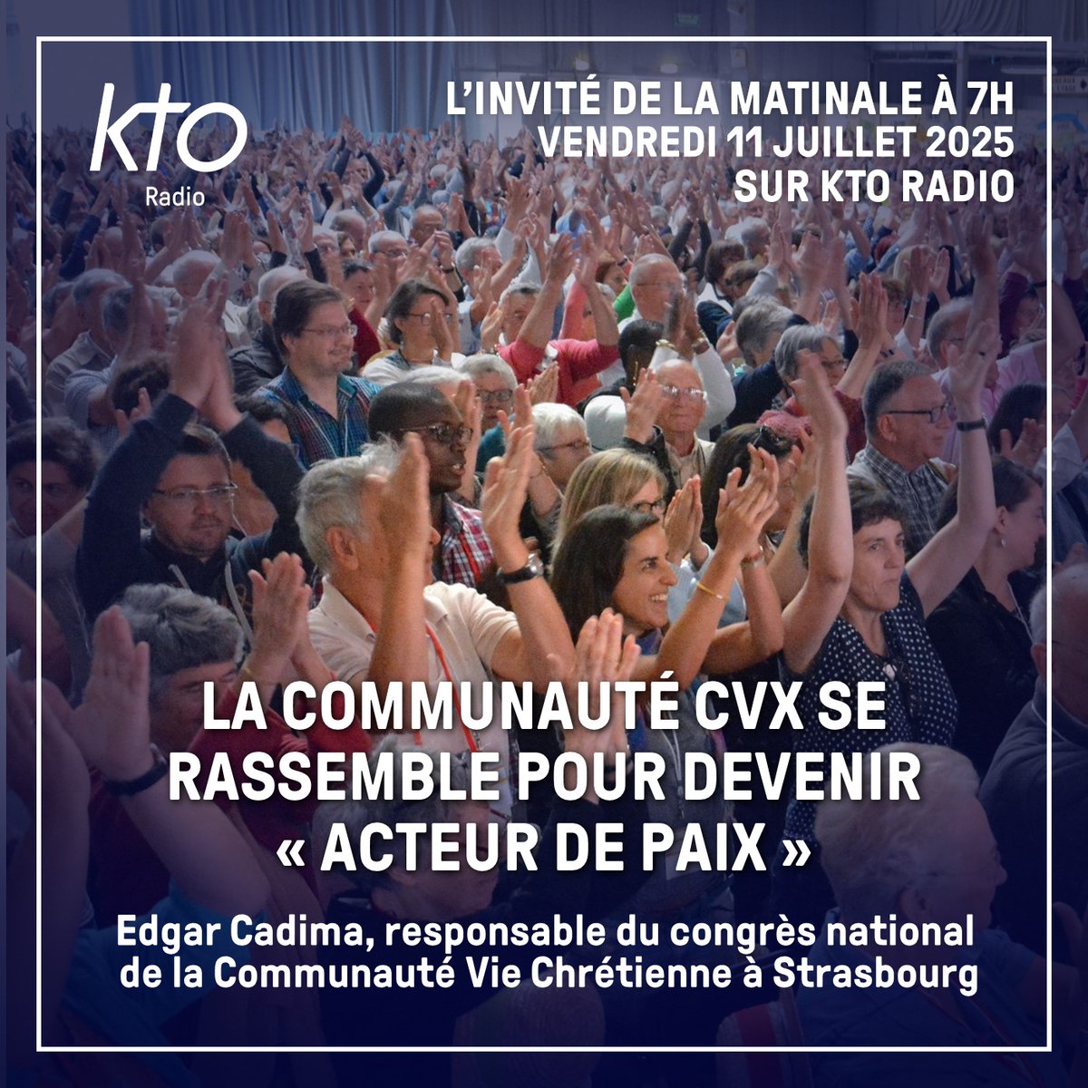 Dans un monde où les conflits se multiplient, comment être acteur de #paix ? 3 000 membres de la Communauté Vie Chrétienne sont attendus à Strasbourg du 12 au 14/07 pour travailler sur ce thème.

🎙 Entretien avec Edgar Cadima, porte-parole du mouvement : ktoradio.com/podcasts/linvi…