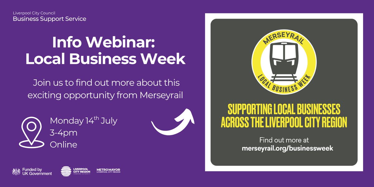 LpoolBizGrowth's tweet image. 📢Online info session with @merseyrail about how they're offering local #businesses FREE promotional opportunities at railway stations. All welcome!👉eventbrite.co.uk/e/find-out-mor…
@MetroMayorSteve @liamrobinson24 @MerseyHour @investliverpool @ExploreLpool @scousescene @JCPinMerseyside