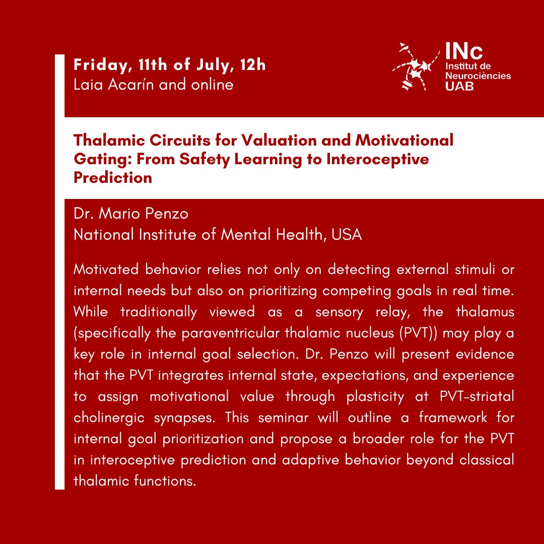 INC_UAB's tweet image. Avui a les 12h #incuabseminar del Dr. Mario Penzo. Seguiu-lo virtualment: linktr.ee/INc_UAB