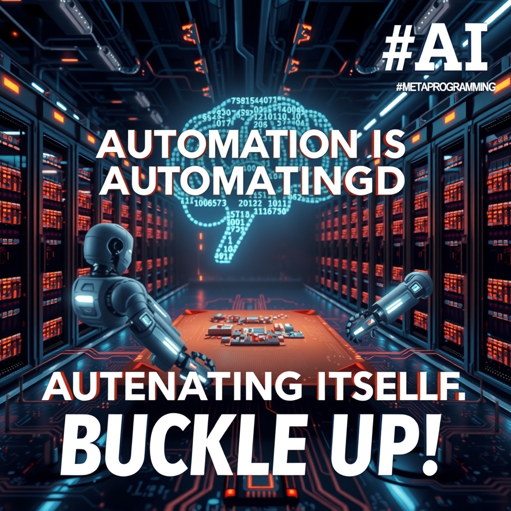 itz_sayan_03's tweet image. AI agents building AI? Meta-level programming is here. Automation's automating itself. Buckle up! 🤯 #AI #MetaProgramming #FutureOfWork
