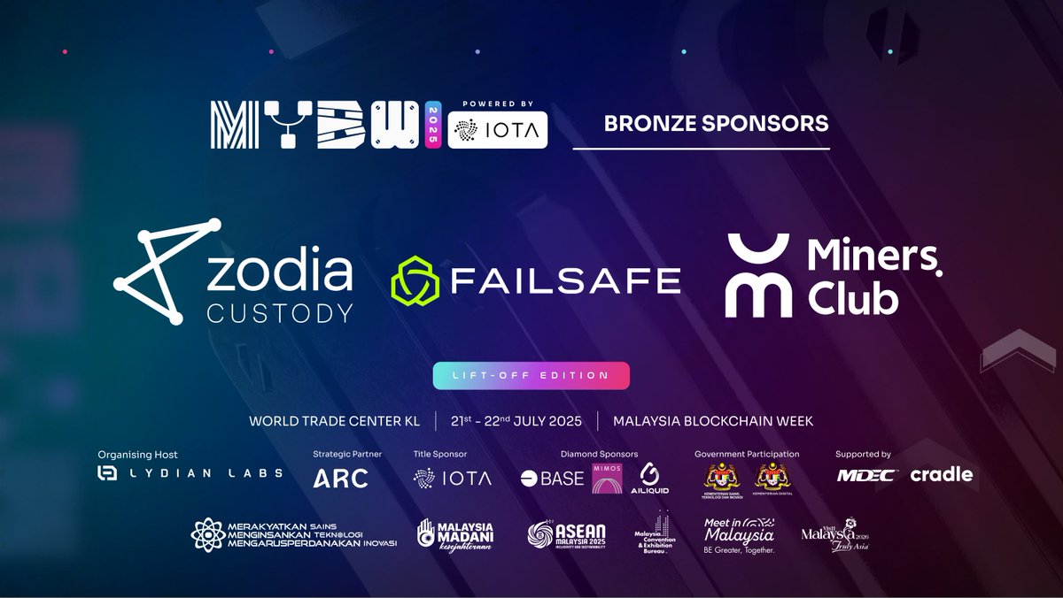 Meet more Bronze Sponsors joining the #MYBW2025 movement — advancing blockchain security, institutional access, and Bitcoin-powered RWA adoption across APAC:

🔹 <a href="/ZodiaCustody/">Zodia</a>
Zodia Custody is an institution-first digital assets platform backed by Standard Chartered, enabling