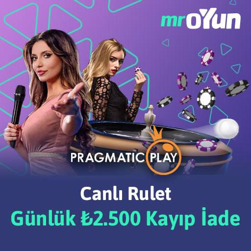 😎 CANLI RULET OYUNLARINDA KEYİF MROYUN'DA YAŞANIR!

🔥 Her hafta Cuma ve/veya Cumartesi Pragmatic Canlı Rulet oyunların toplamda ₺2500'ye kadar sigortalı!

🚀 Yatırımını yapıp oyna ve Kayıp İade'yi kaçırma.