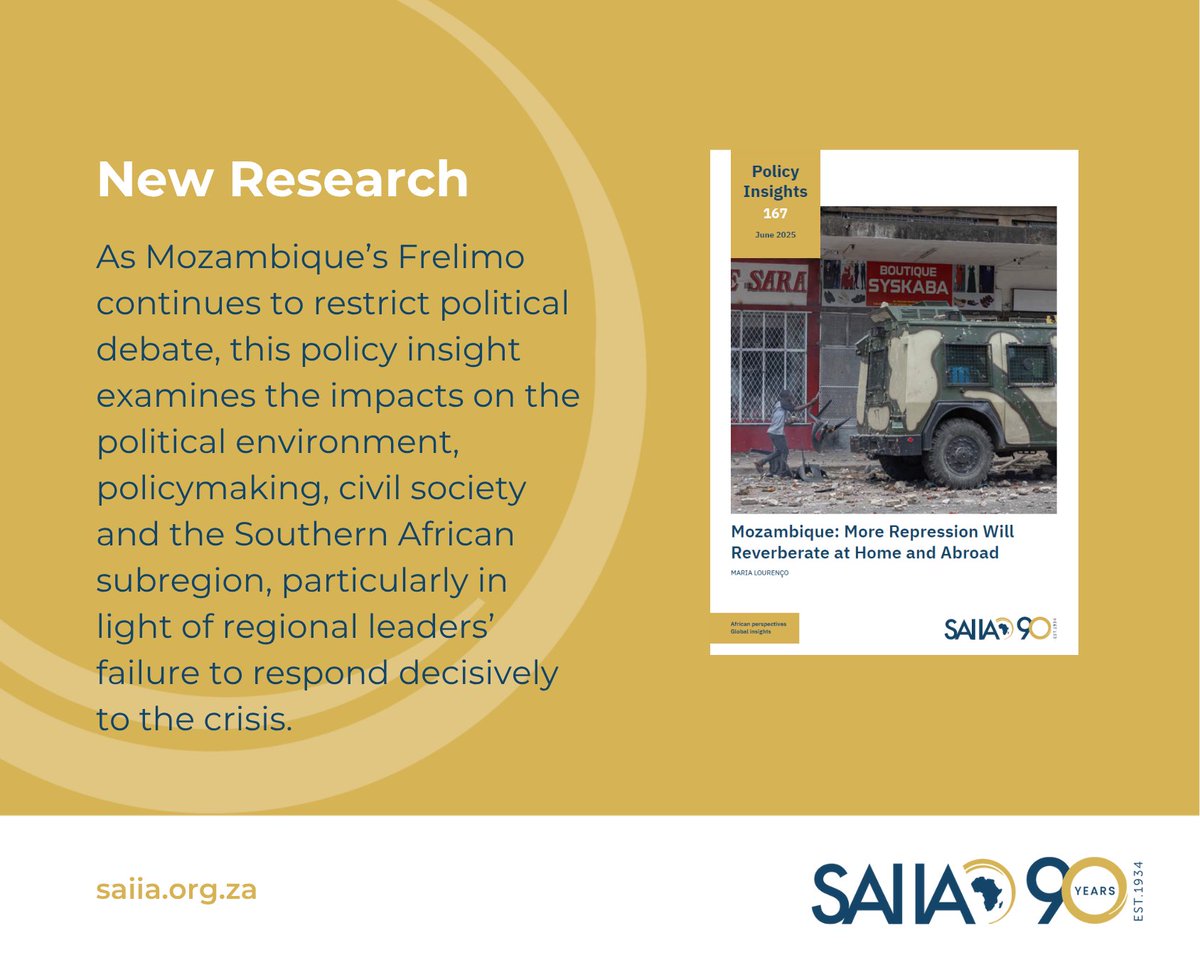 [NEW] Mozambique's post-election crisis, marked by #politicalunrest, weakened institutions and growing public discontent, is fuelling instability at home and creating ripple effects across Southern Africa, writes <a href="/marisalourenco/">Marisa Lourenço</a>.

🆕 bit.ly/4ktIP67