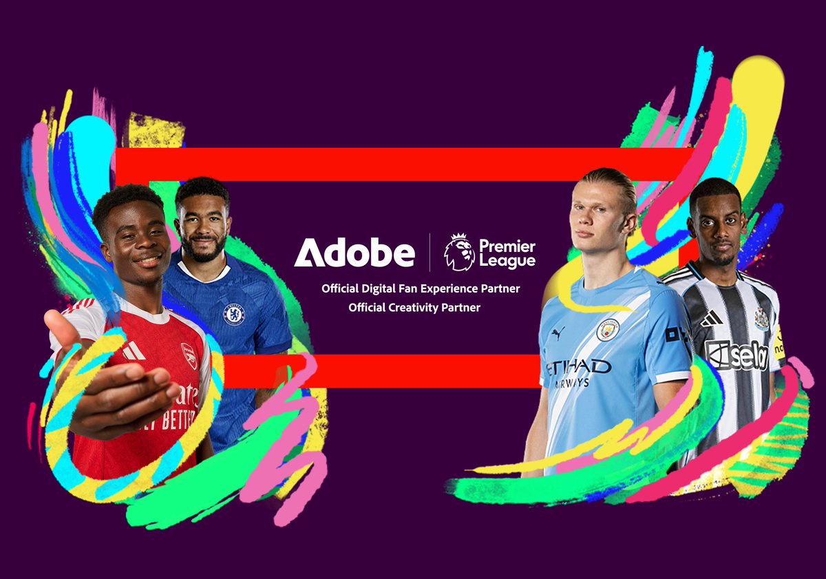 アドビは、世界最高峰のサッカーリーグ「プレミアリーグ」とパートナーシップを締結🤝
⚽️オフィシャルクリエイティブパートナー
⚽️オフィシャルデジタルファンエクスペリエンスパートナー

プレミアリーグと共に、サッカー界のクリエイティブ革命を巻き起こします。