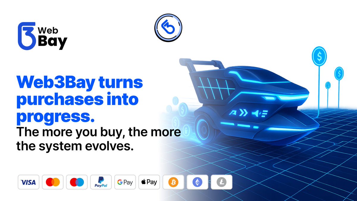 web3bayofficial's tweet image. 🛒✨ Web3Bay isn’t just a marketplace, it’s a movement.
Every purchase you make powers the system forward. 🚀
The more you buy, the more we evolve.

💳 Now accepting Visa, Mastercard, PayPal, Google Pay, Apple Pay, Bitcoin, Ethereum, Litecoin &amp;amp; more!

#Web3Bay #FutureOfShopping…