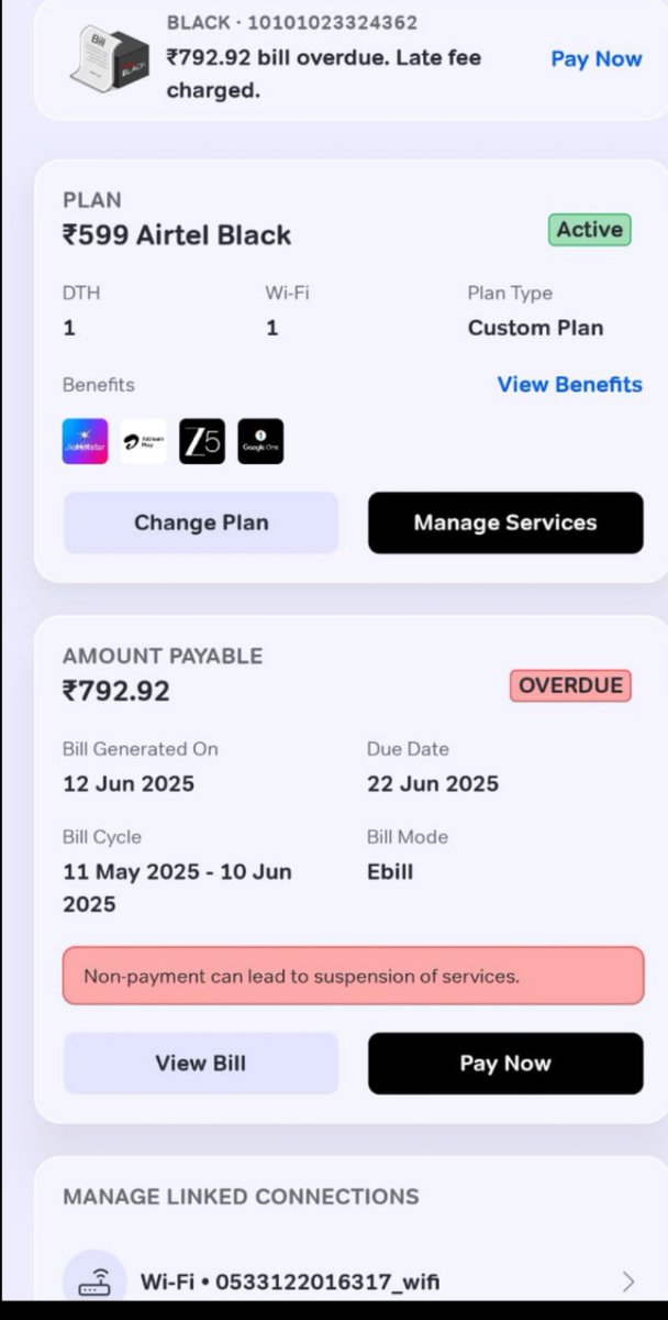 Ricky8858's tweet photo. @Airtel_Presence @airtelindia 
आप लोगों की कितनी घटिया सर्विस रिचार्ज करे हुवे 5 दिन हो गए है लेकिन अभी तक एयर फाइबर चालू नहीं हुआ https://t.co/ubGRcw2ziZ