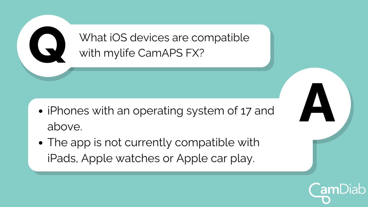 What iOS devices are compatible with mylife CamAPS FX?