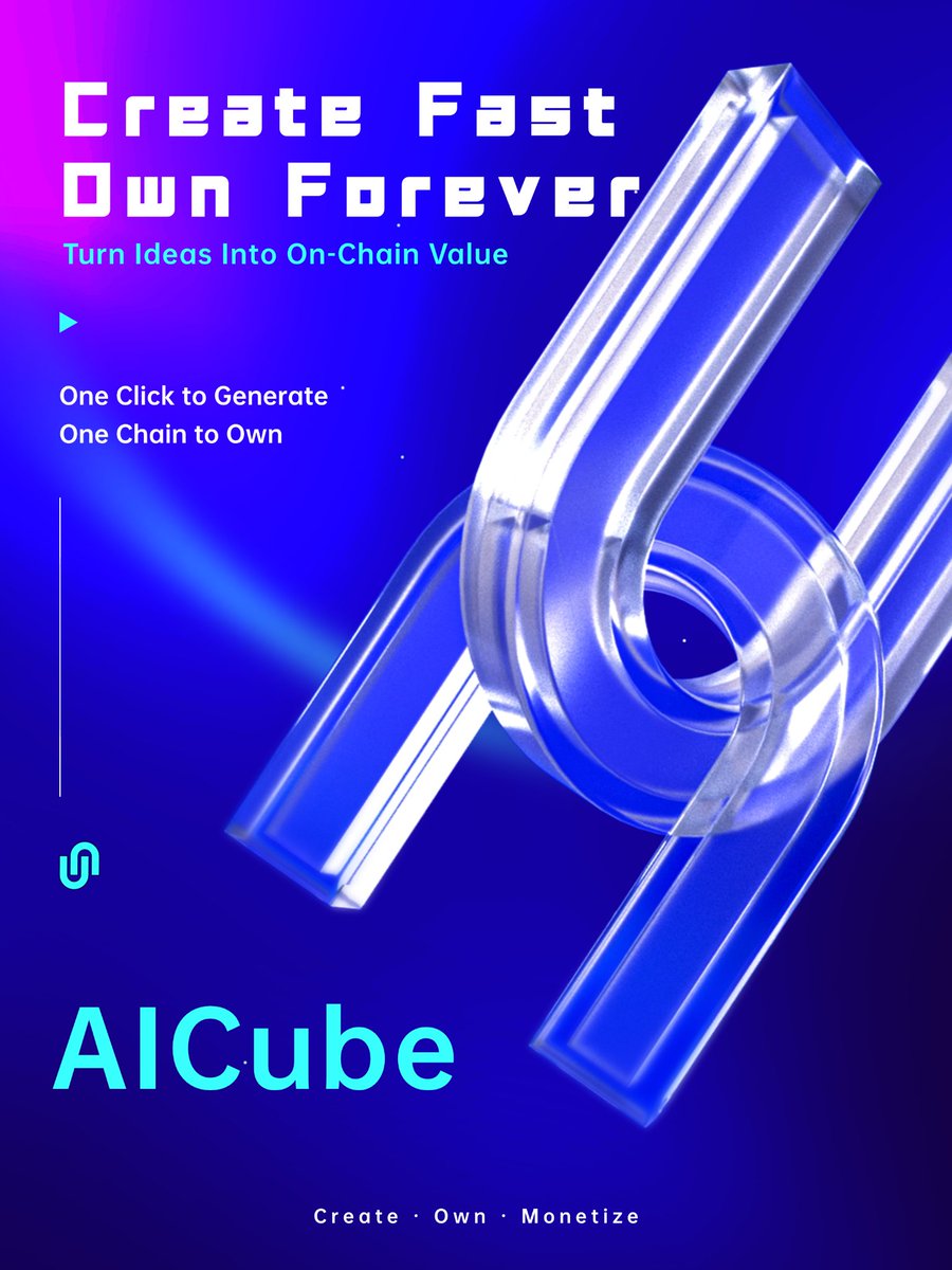 aicube_ai's tweet photo. 💡 One click to generate. One chain to own.
Turn your content into crypto-native assets.
#GenerativeAI #Web3Tools #AICube https://t.co/uR4CWvCp1E