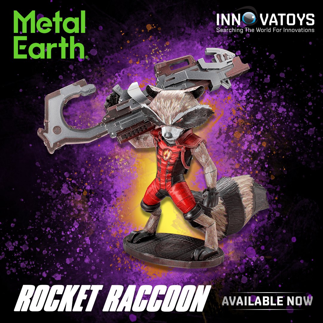 Innovatoys's tweet photo. Rocket Raccoon is a character appearing in American
comic books published by Marvel Comics.

Build your own model from 3.5 metal sheets. Challenging difficulty level.
$24.45 / Free Shipping on all U.S. orders.
Assembled Size: 3.8"L x 3.1"W x 3.8"H

Visit https://t.co/g9W4zl2guI https://t.co/keKQweWPVi