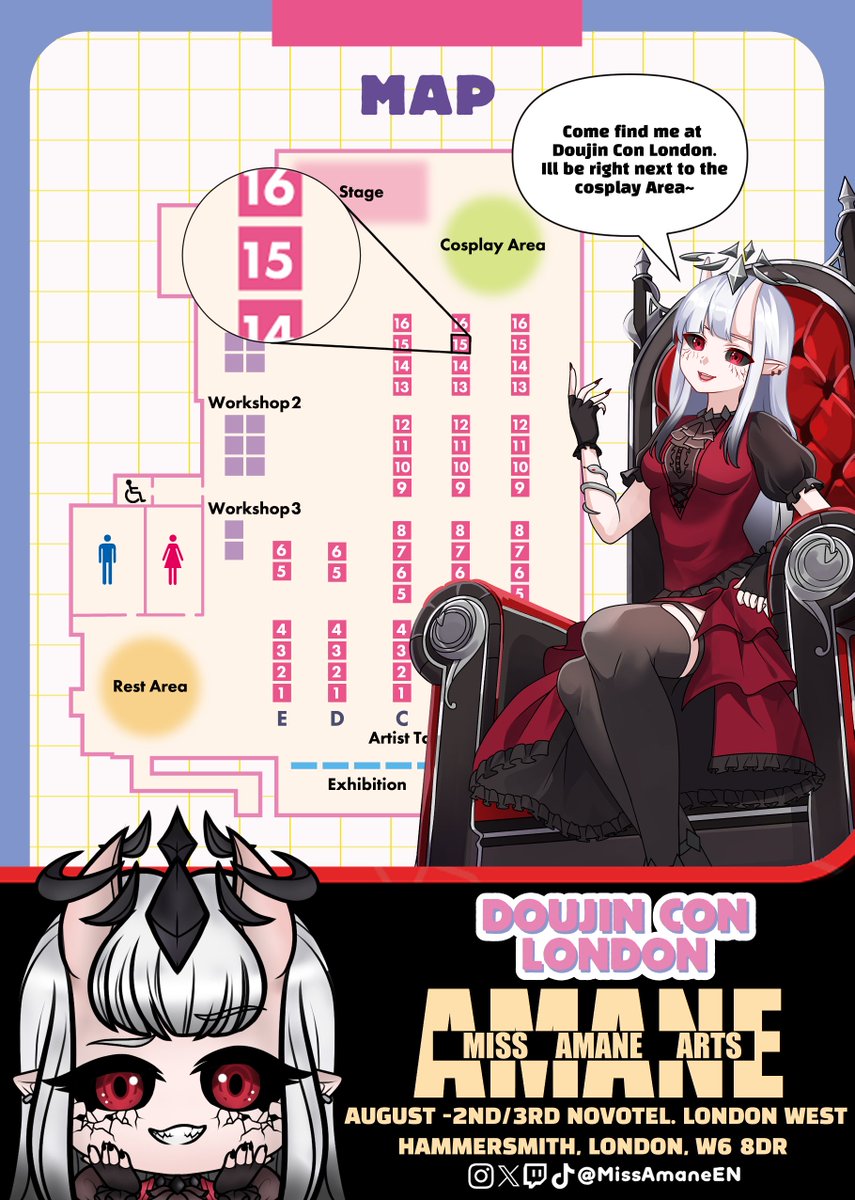 MissAmaneEN's tweet image. I've managed to crack open a portal to your world once more, I walk as a human at @DoujinCon_off this August you should defiantly come find me ! May your souls be mine and your faith be ever loyal!. I cant wait to see you guys there!
#Vtuber #VTuberUprising #VTuberEN #Vtubers