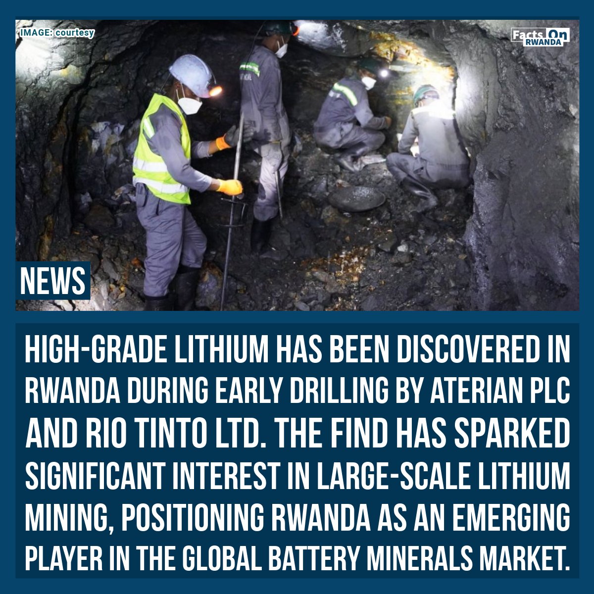 Facts On Rwanda (@factsonrwanda) on Twitter photo RWANDA
High-Grade Lithium Mineral Found In Rwanda. #FactsOnRwanda RWANDA
High-Grade Lithium Mineral Found In Rwanda. #FactsOnRwanda