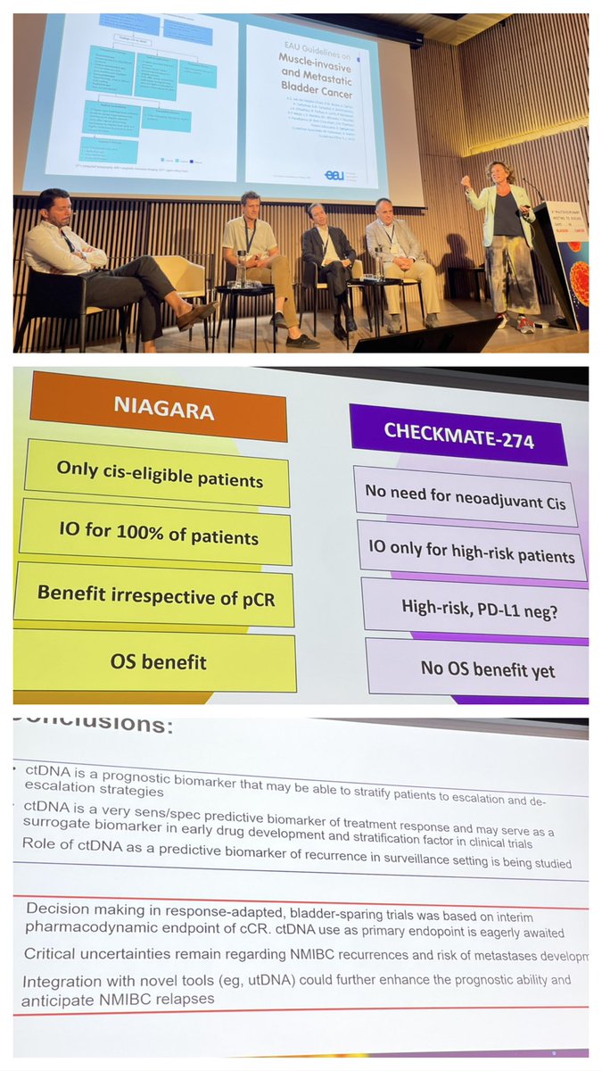 RodriguezFaba's tweet image. Strong messages in the Muscle invasive round table in the 2nd day of the masterclass to fill gaps in bladder cancer